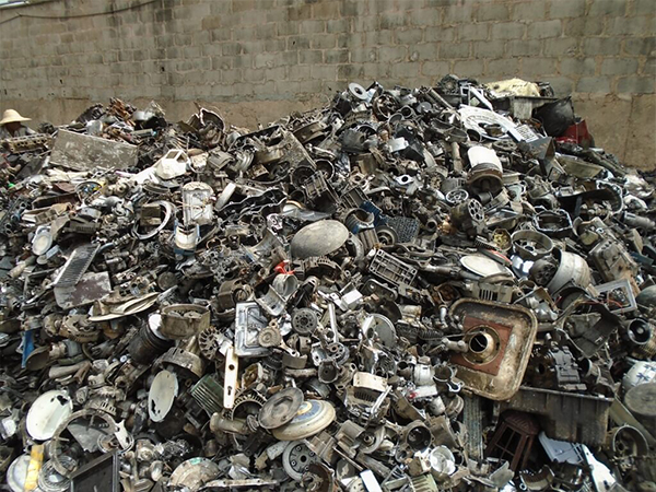 Toy car on the road.